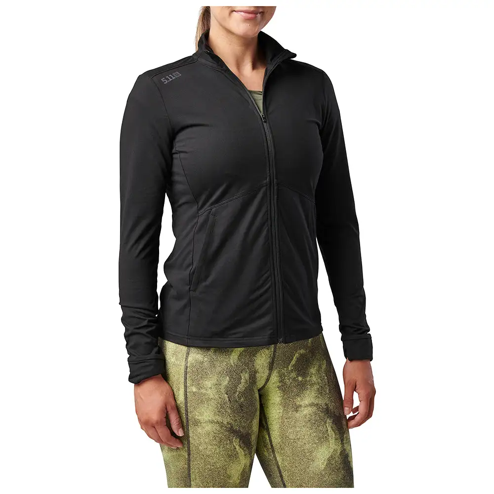 66028-019 SUDADERA CATALYST CON CIERRE COMPLETO PARA DAMA NEGRA MARCA 5.11 TACTICAL