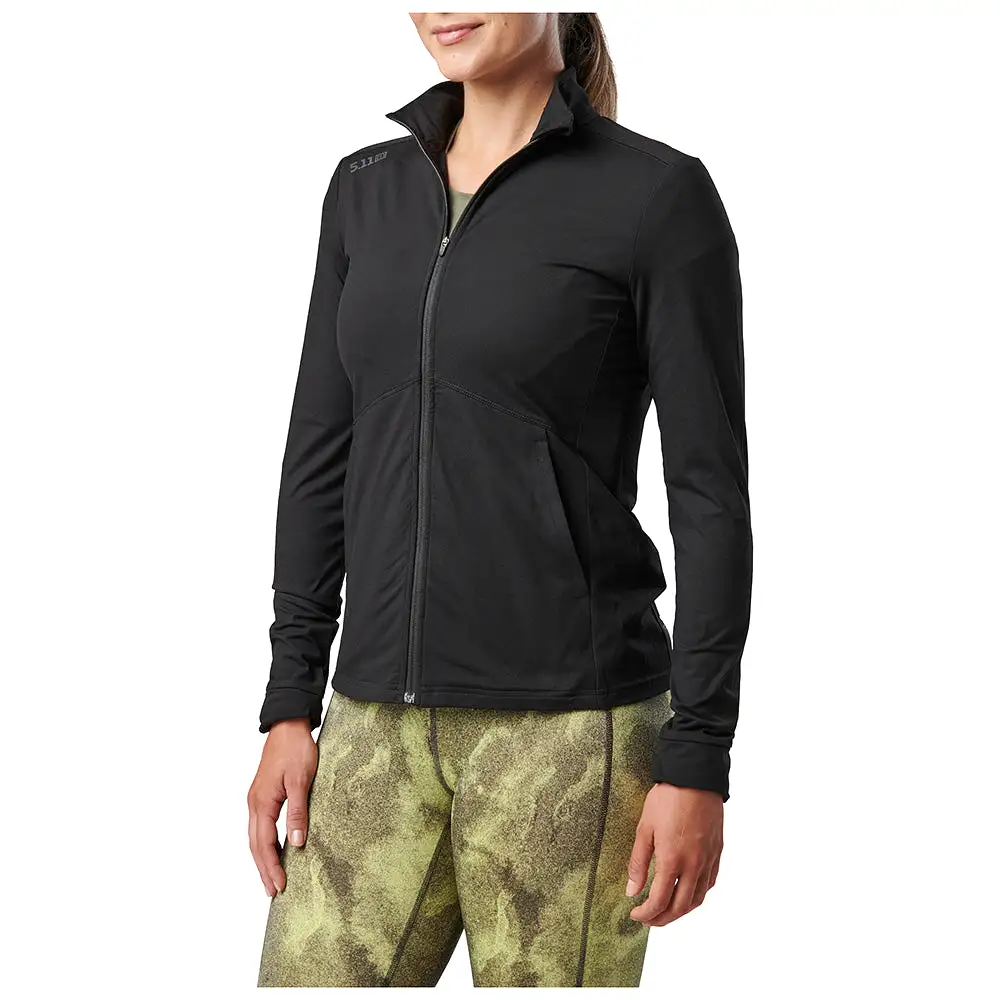 66028-019 SUDADERA CATALYST CON CIERRE COMPLETO PARA DAMA NEGRA MARCA 5.11 TACTICAL