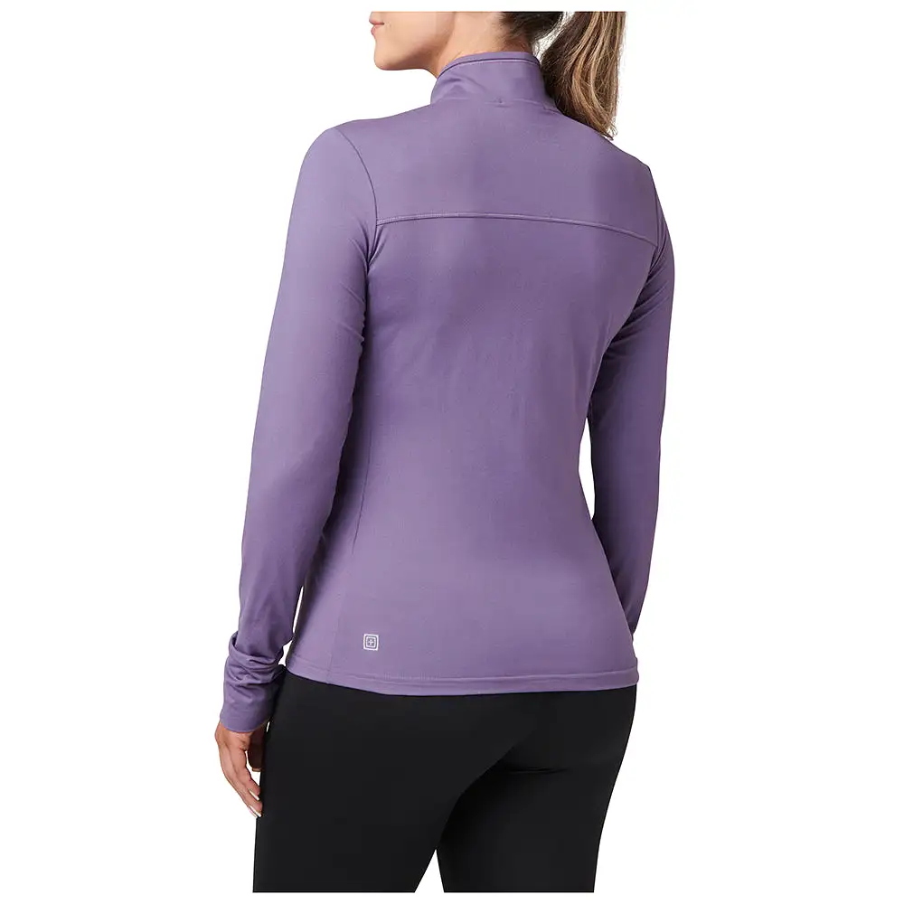 66028-1019 SUDADERA CATALYST CON CIERRE COMPLETO PARA DAMA MUTED GRAPE MARCA 5.11 TACTICAL