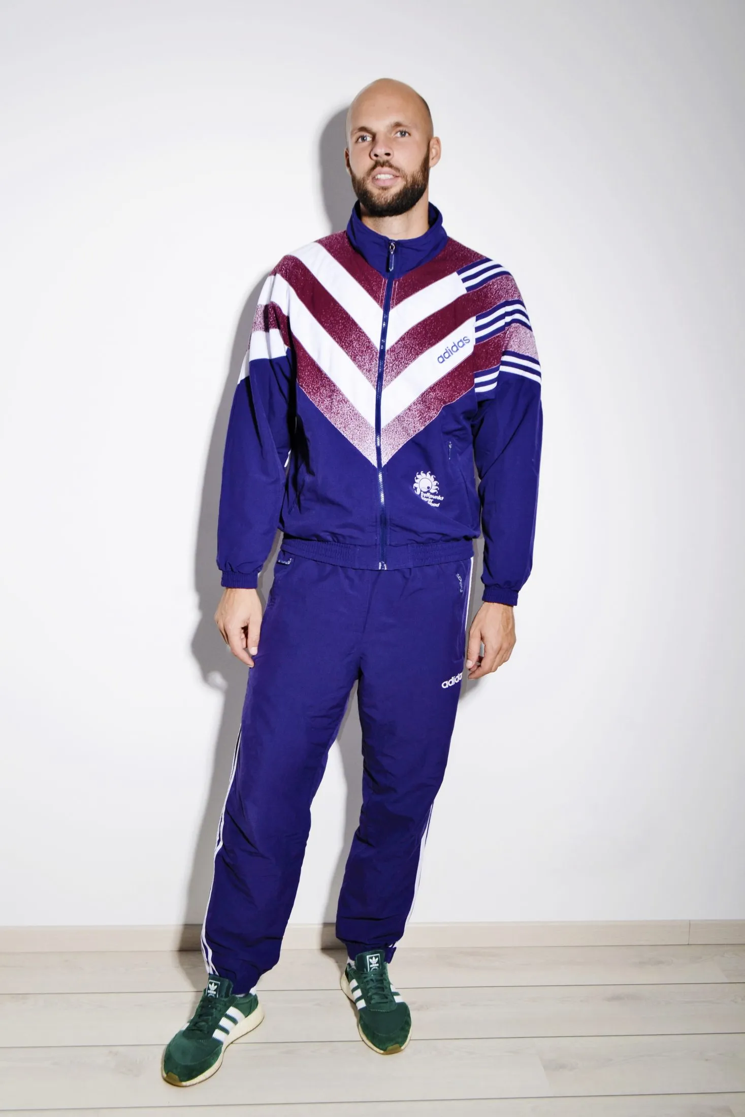 Adidas 90s vintage sport suit men | Blue Purple