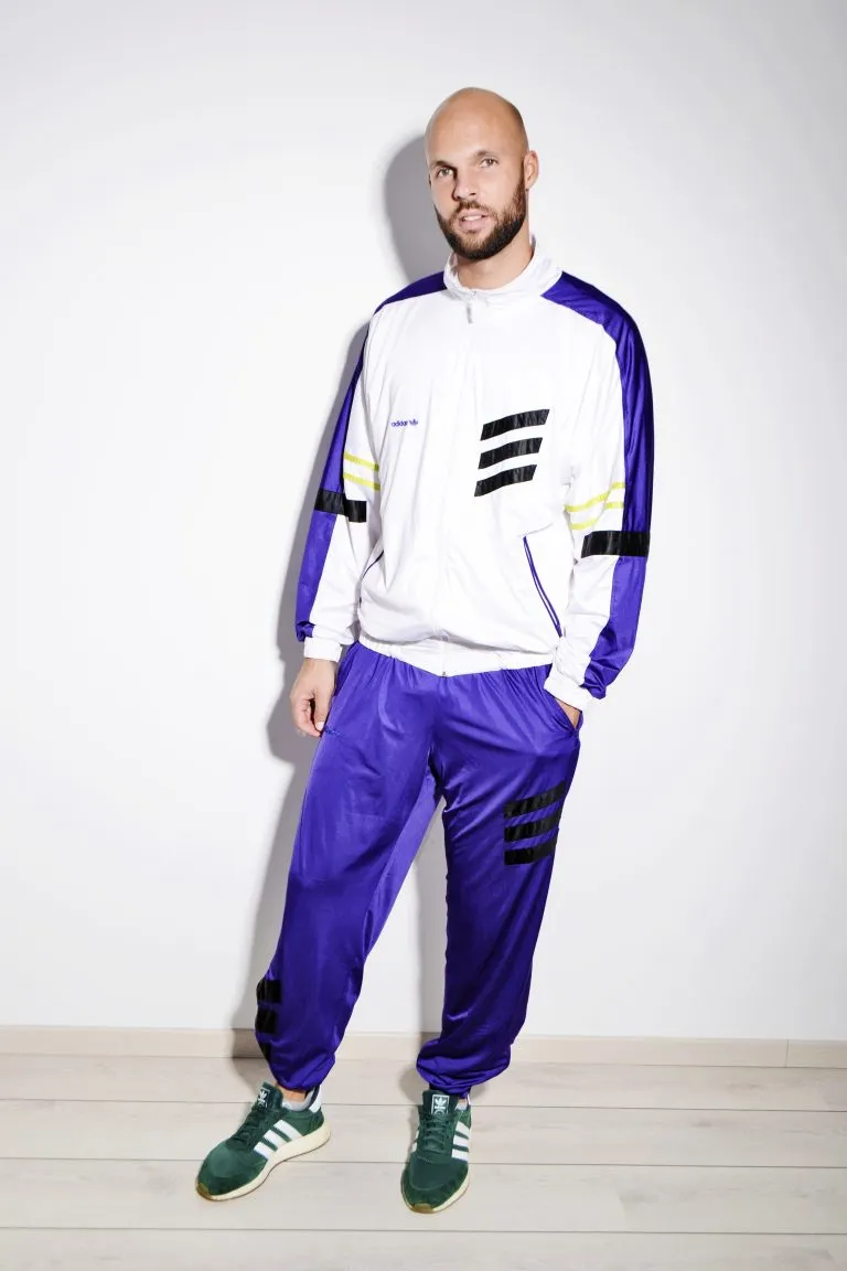 Adidas Originals 90s vintage sport suit | Purple White