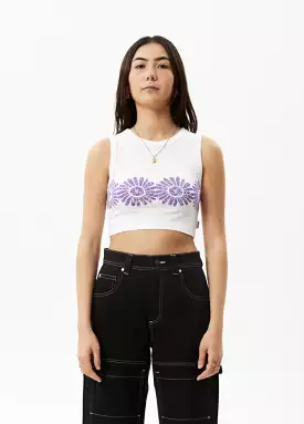 Afends Daisy Cropped Singlet White