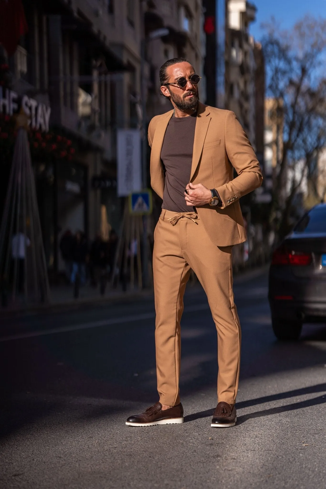 Alexandria Camel Casual Sport Suit