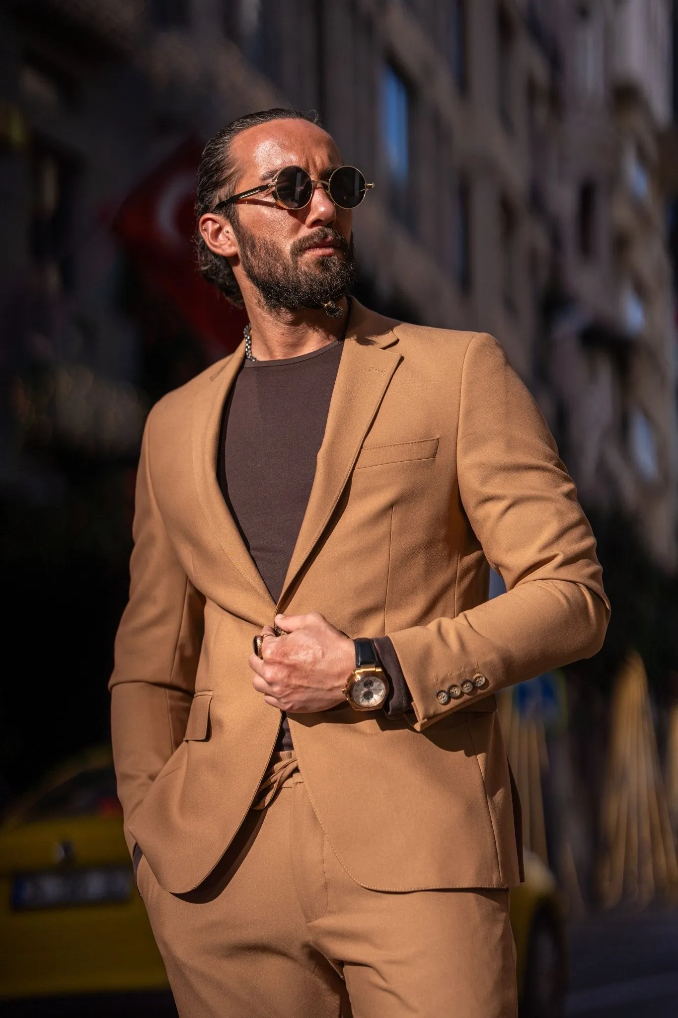 Alexandria Camel Casual Sport Suit