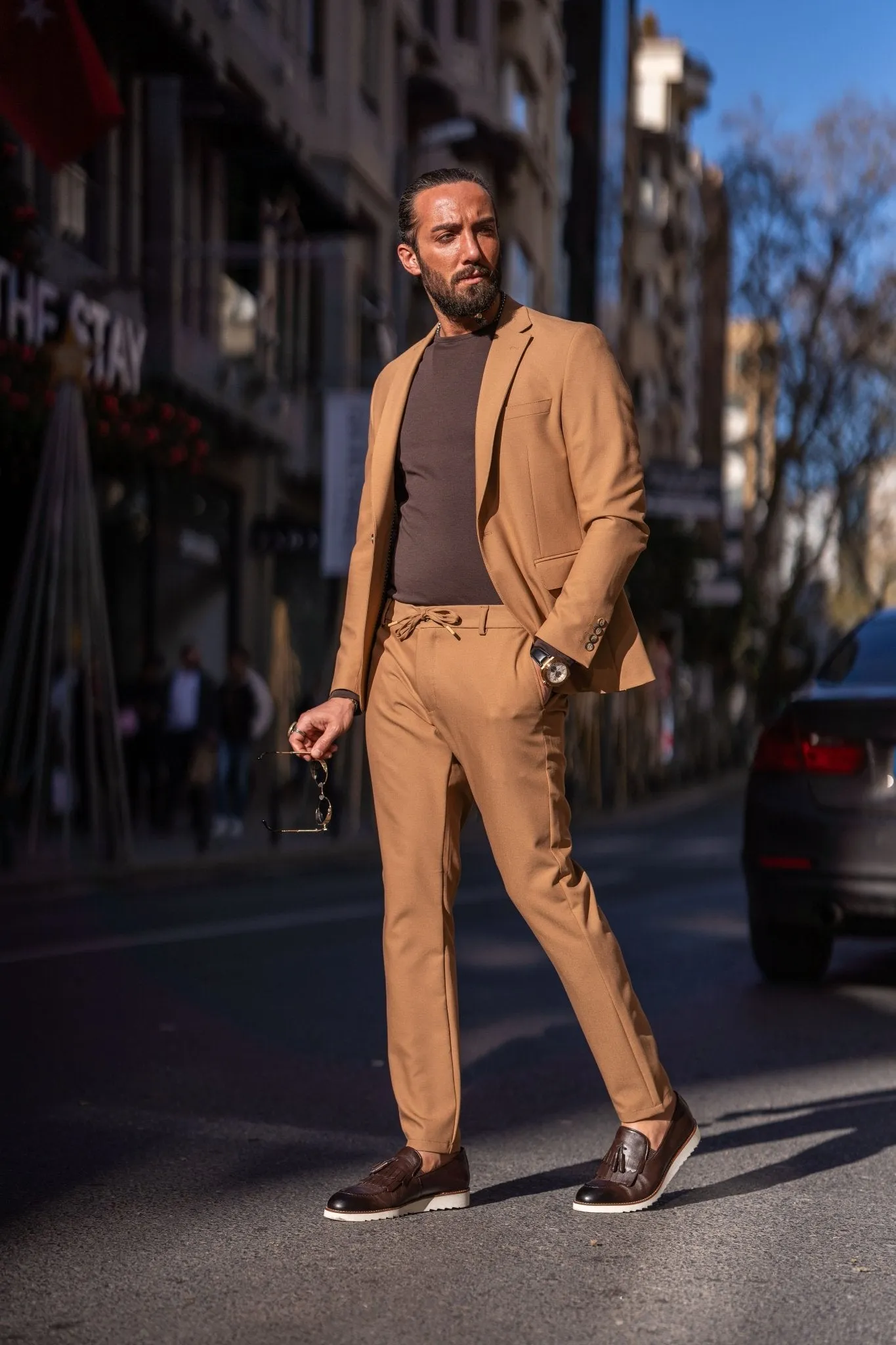 Alexandria Camel Casual Sport Suit