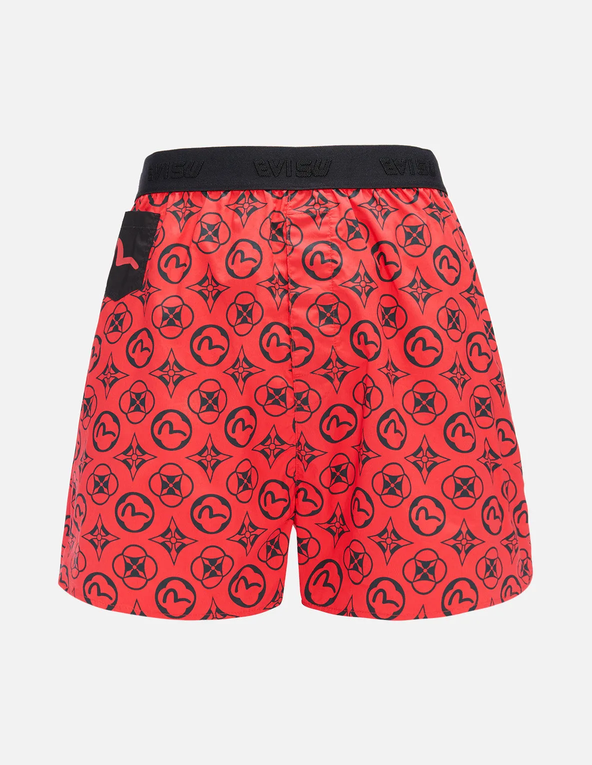 Allover Kamon and Seagull Print Boxer Shorts