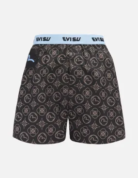 Allover Kamon and Seagull Print Boxer Shorts