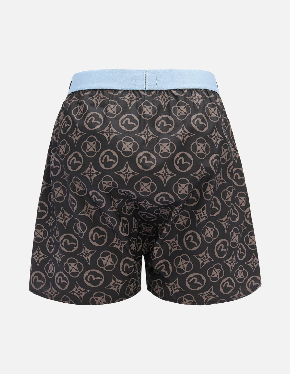 Allover Kamon and Seagull Print Boxer Shorts