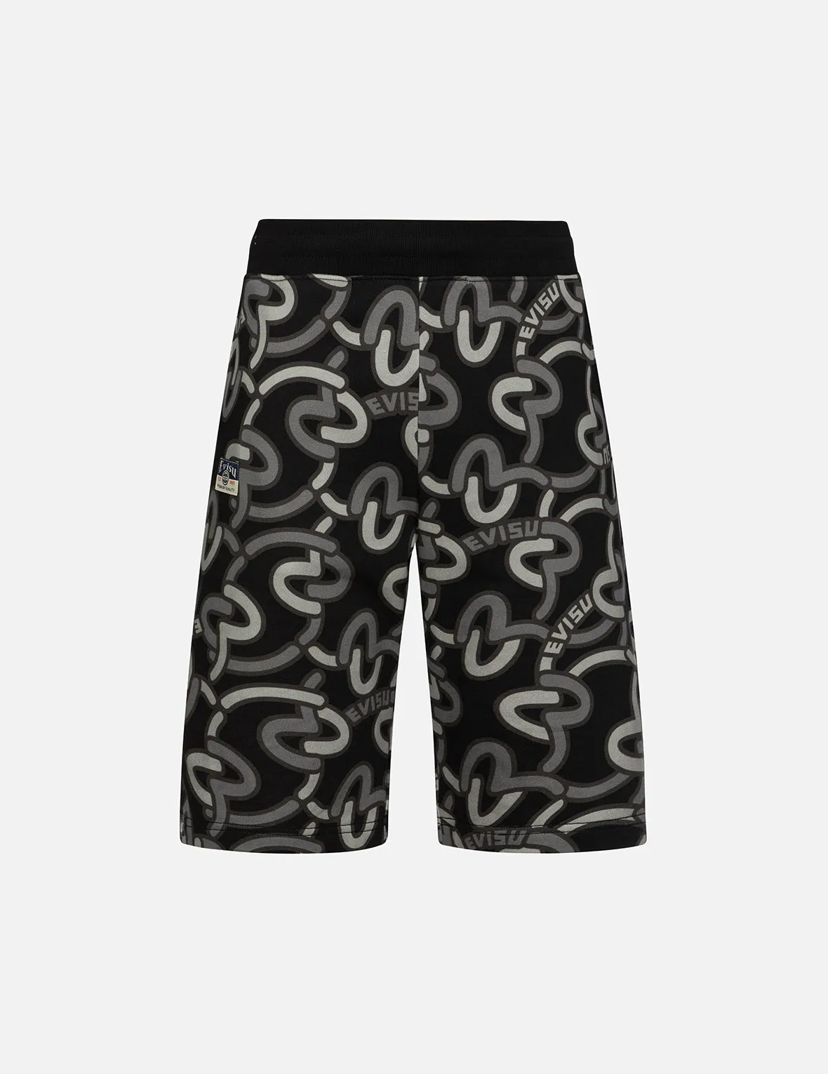 Allover Overlapping Seagull Print Regular Fit Sweat Shorts