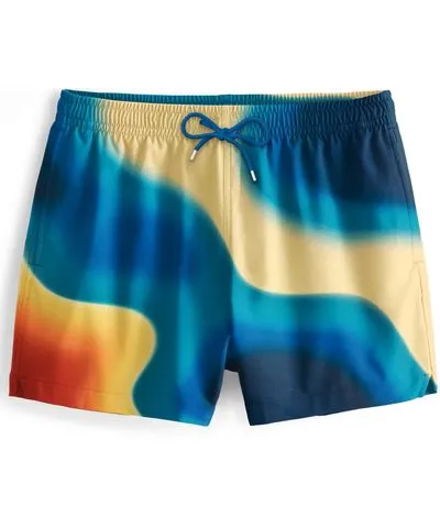 Aloha from Deer Men's Blue / Yellow / Orange Blue Flow Swimming Shorts