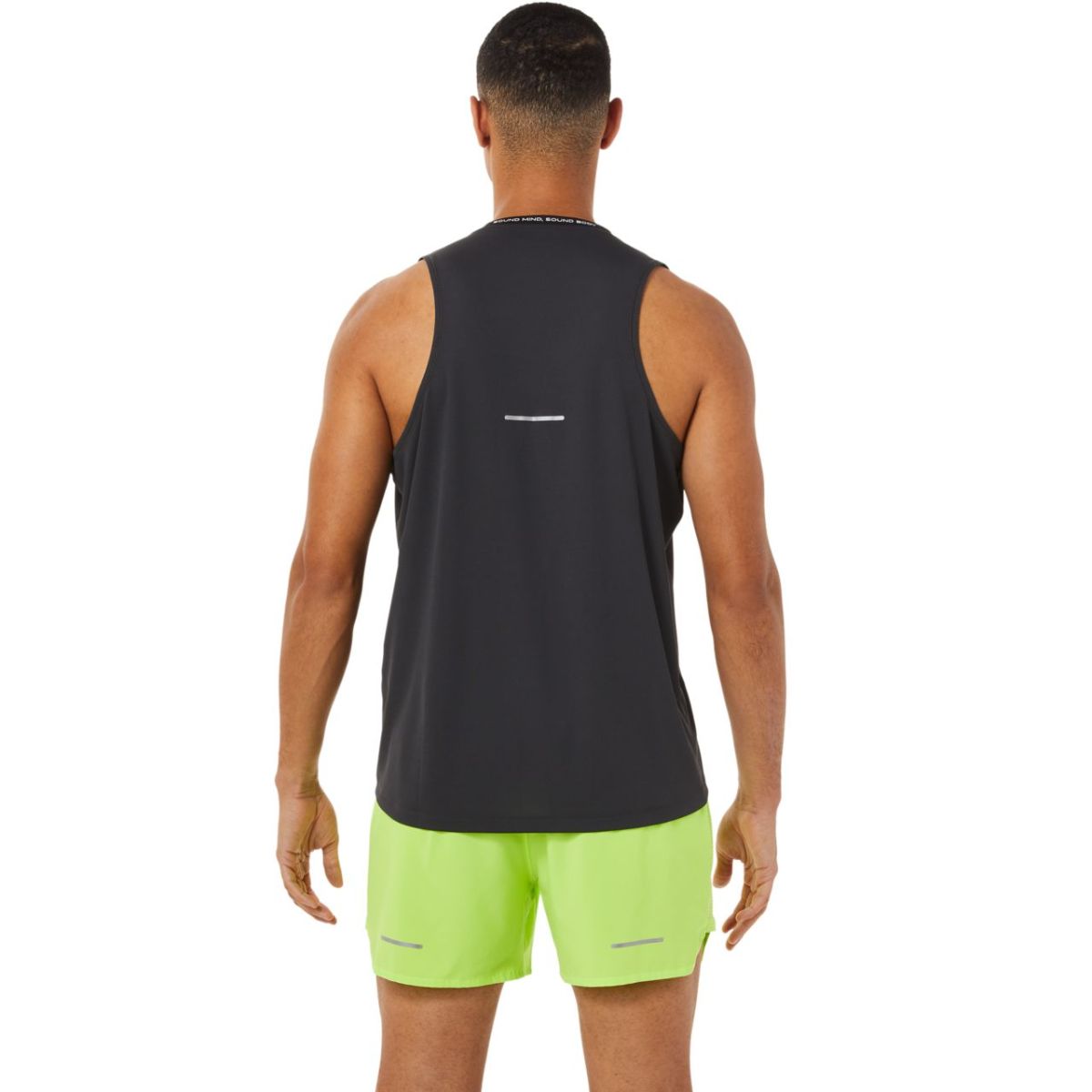 Asics Race Singlet Black Grey   