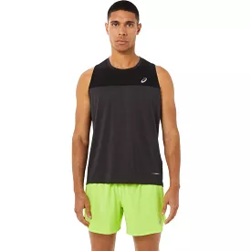 Asics Race Singlet Black Grey   