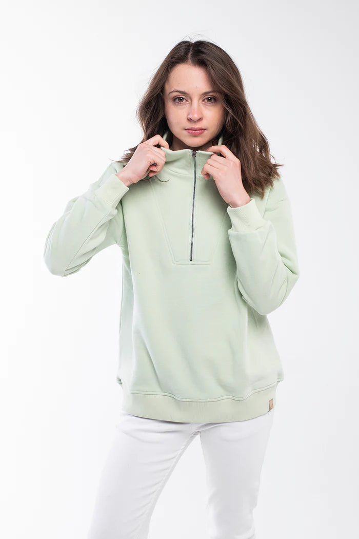 Bee And Alpaca Zipped Neck Sweatshirt