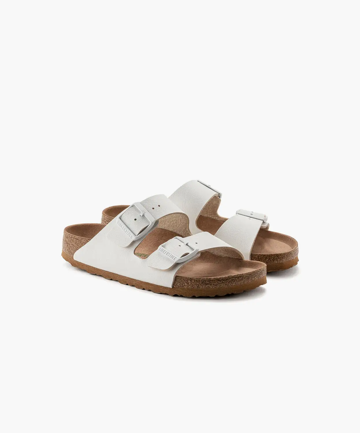 Birkenstock Arizona BirkiBuc Earthy White Vegan Sandals