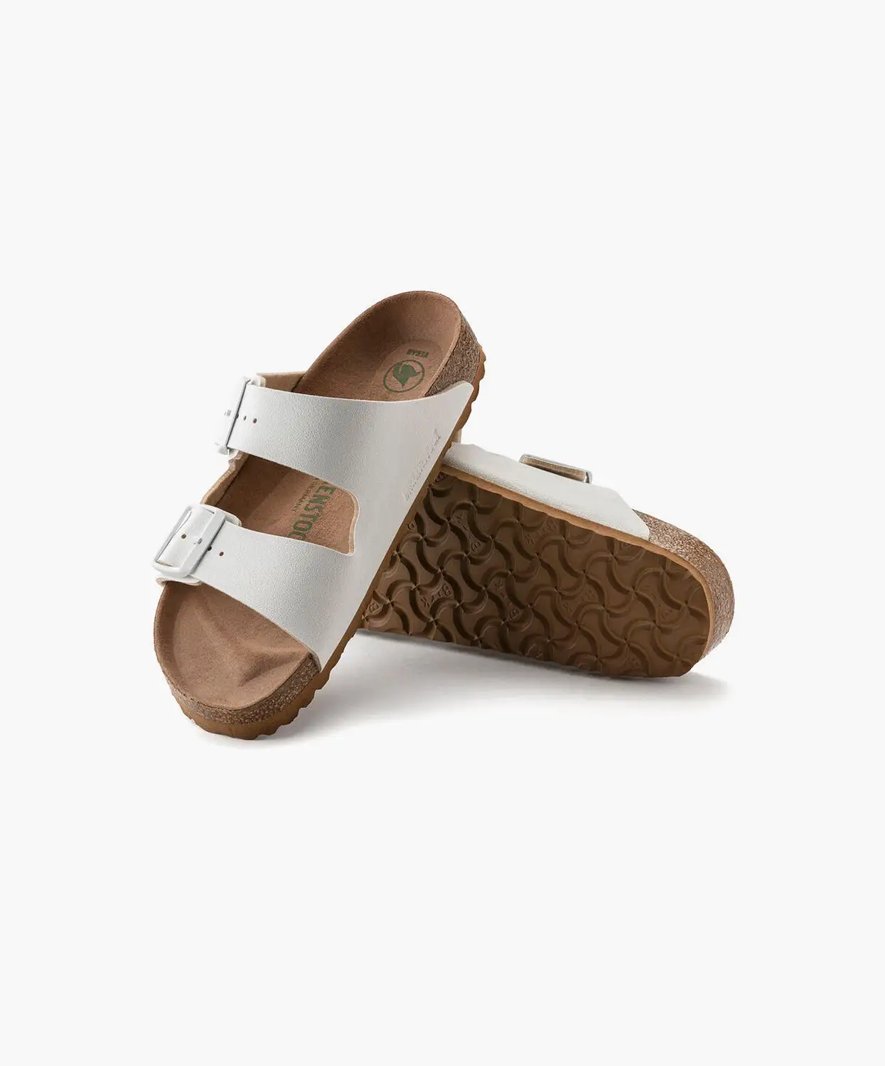 Birkenstock Arizona BirkiBuc Earthy White Vegan Sandals