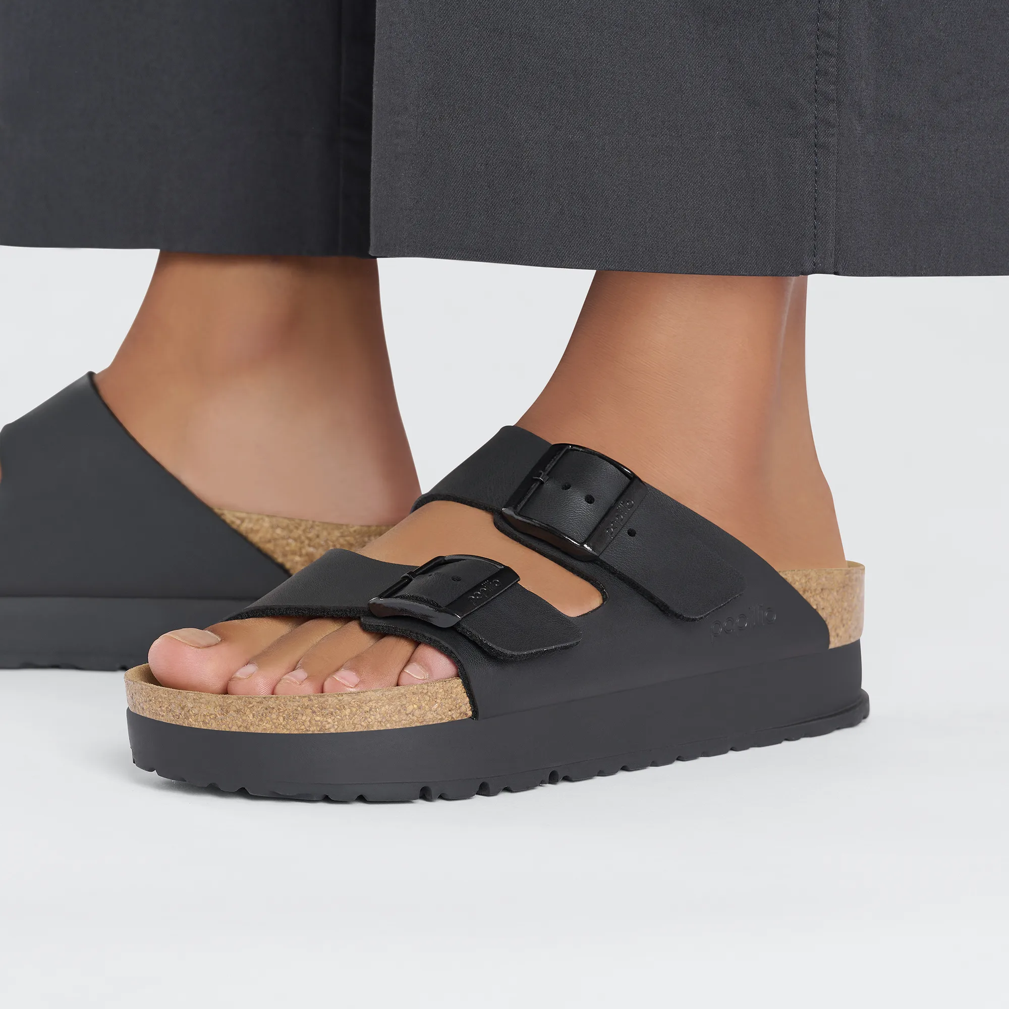 Birkenstock Arizona Flex Platform Birko-Flor: Black 