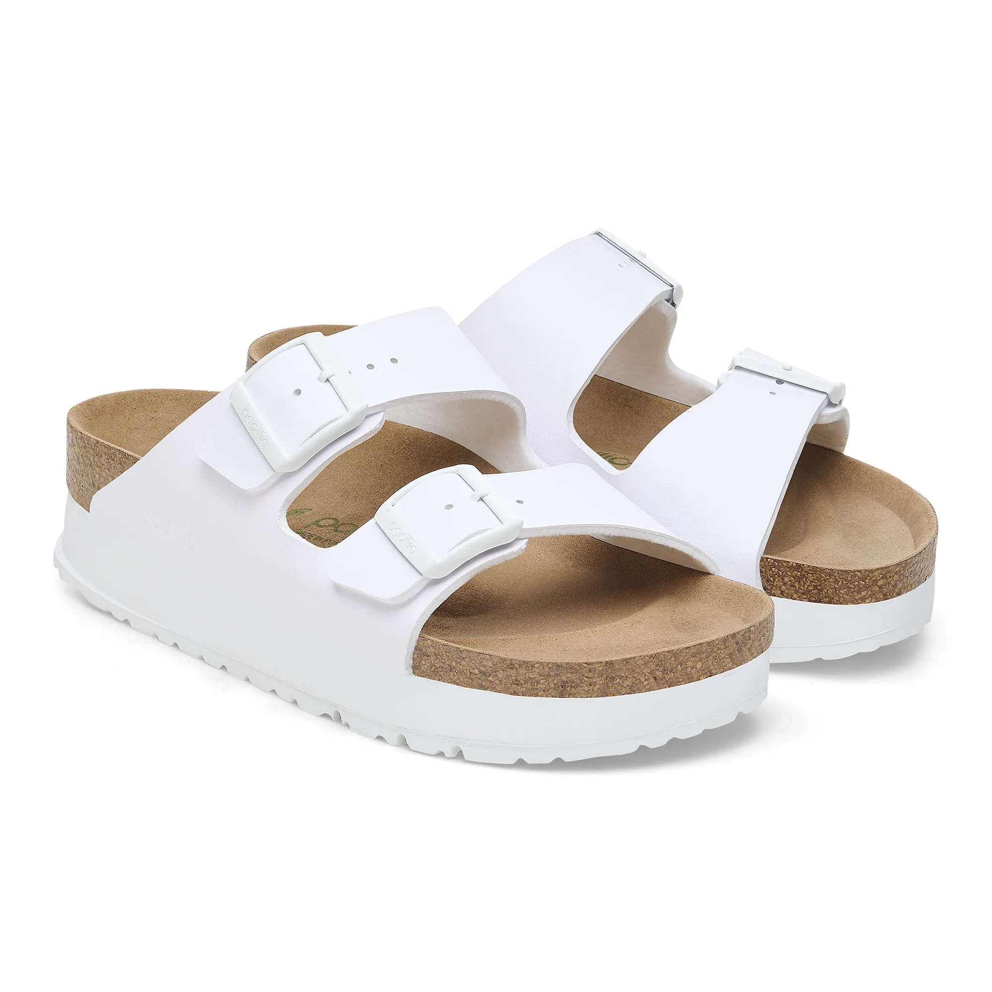 Birkenstock Arizona Flex Platform Birko-Flor: White 