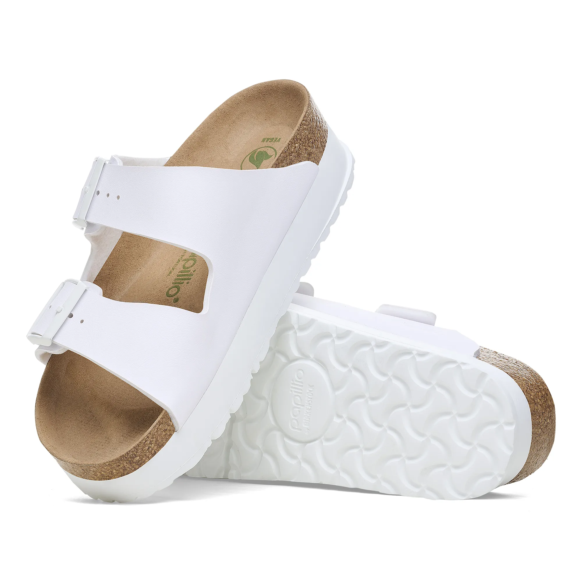 Birkenstock Arizona Flex Platform Birko-Flor: White 