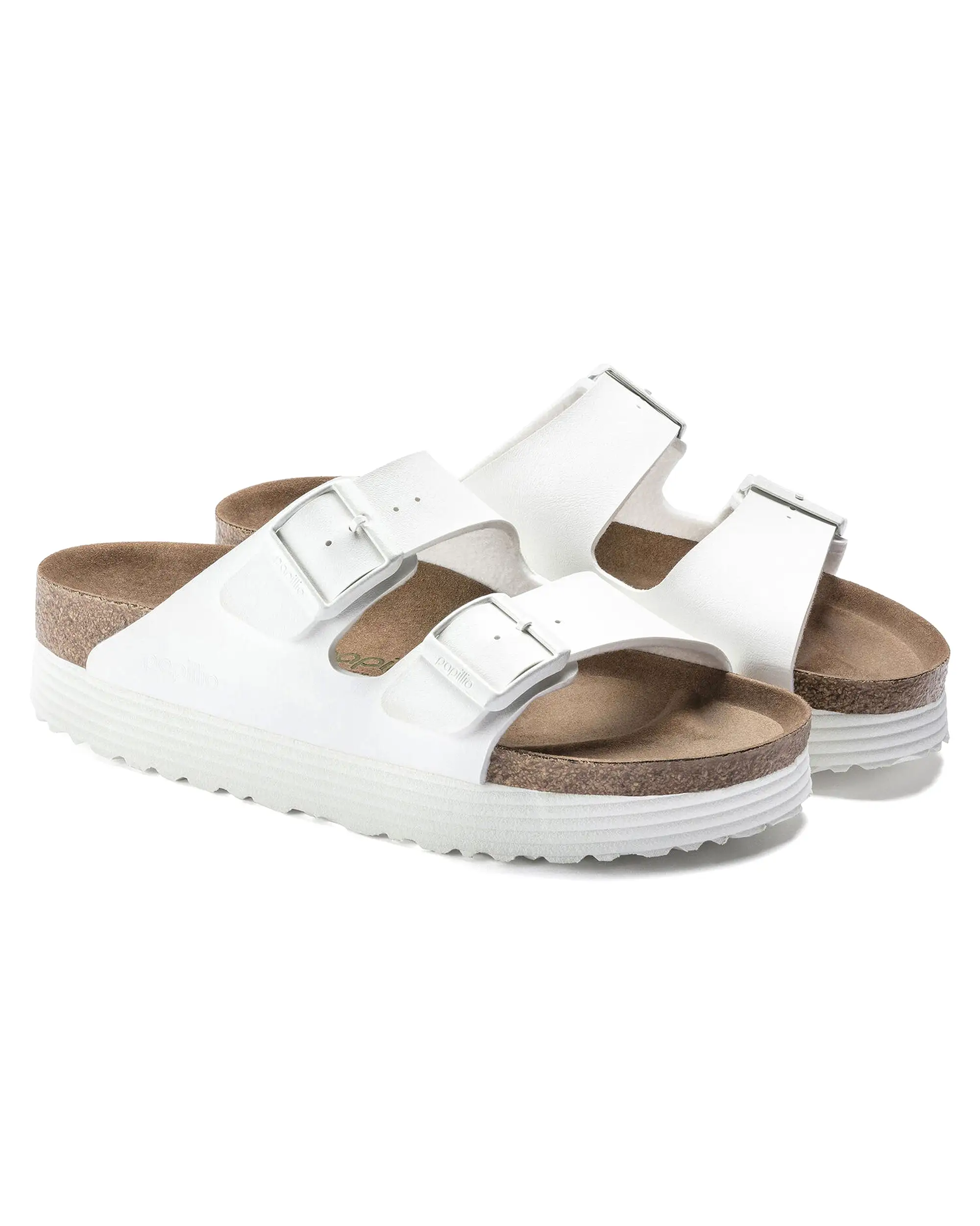 Birkenstock Arizona Grooved White Vegan Calzata Stretta