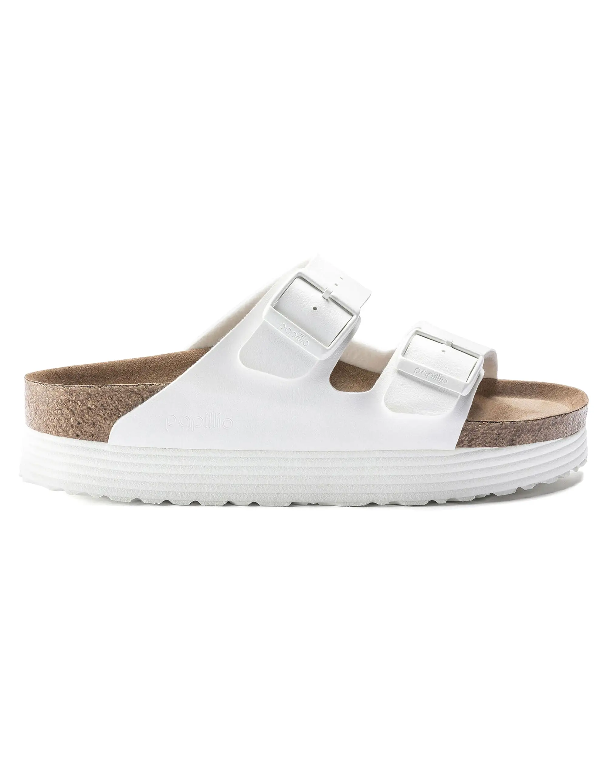 Birkenstock Arizona Grooved White Vegan Calzata Stretta