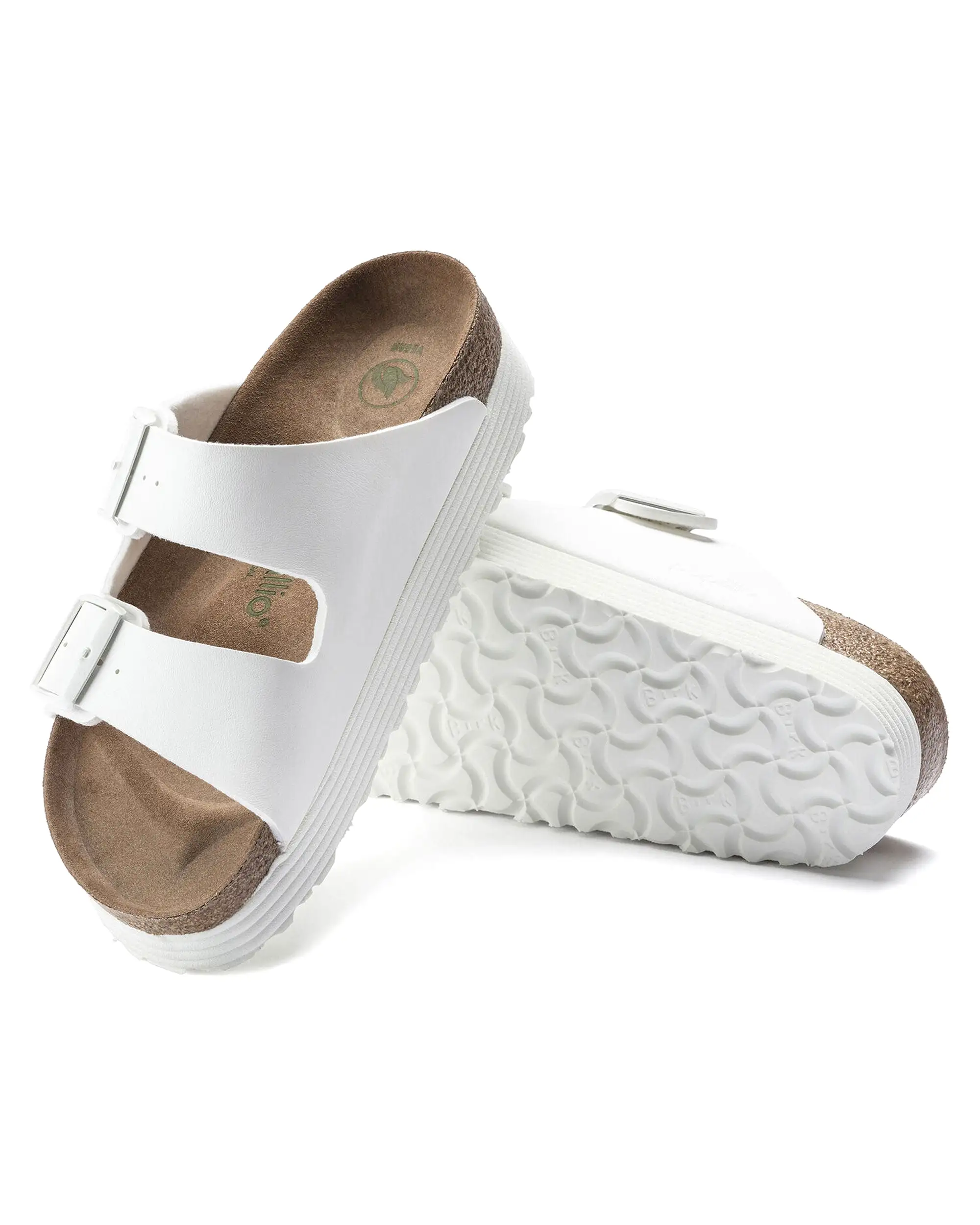 Birkenstock Arizona Grooved White Vegan Calzata Stretta