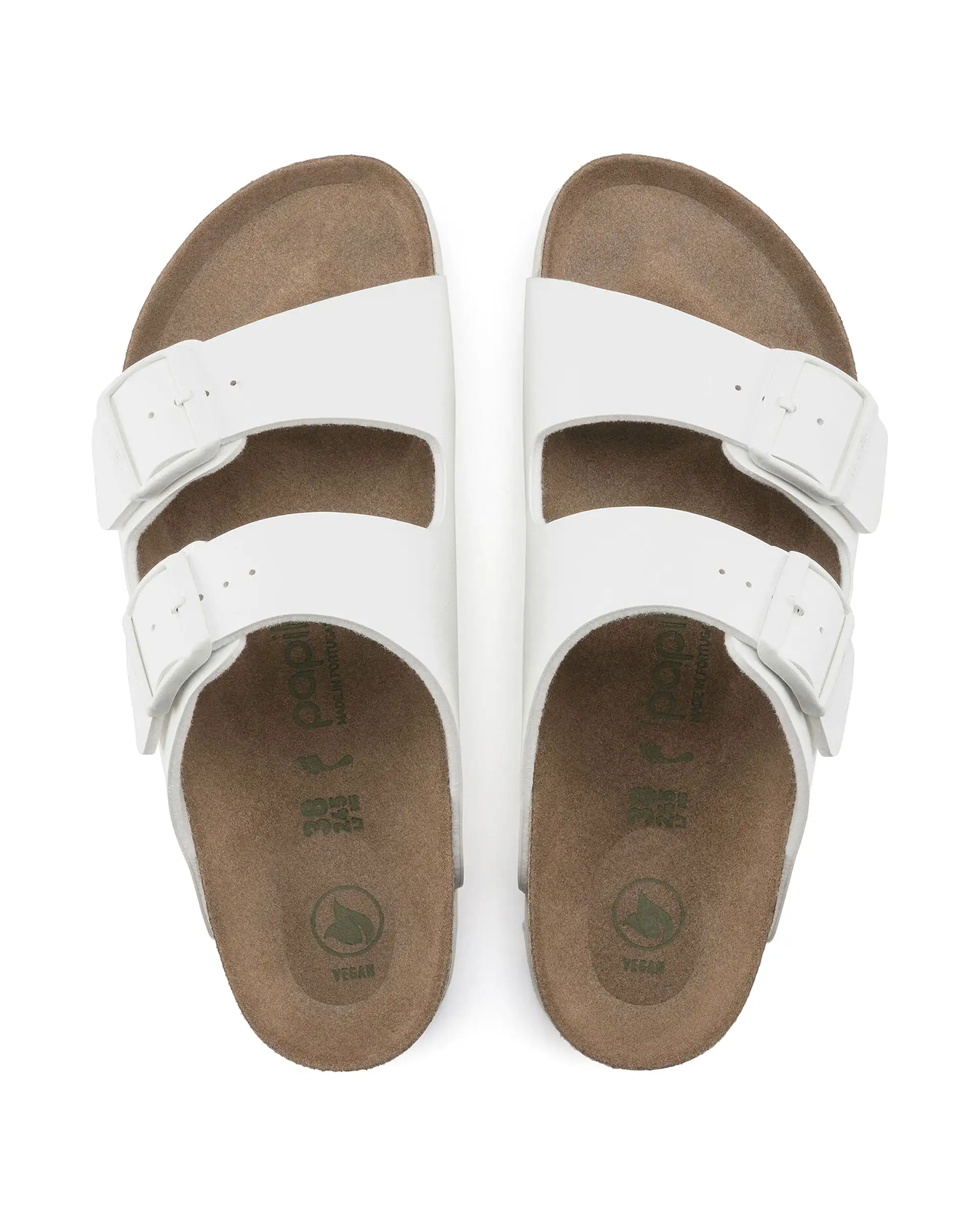 Birkenstock Arizona Grooved White Vegan Calzata Stretta