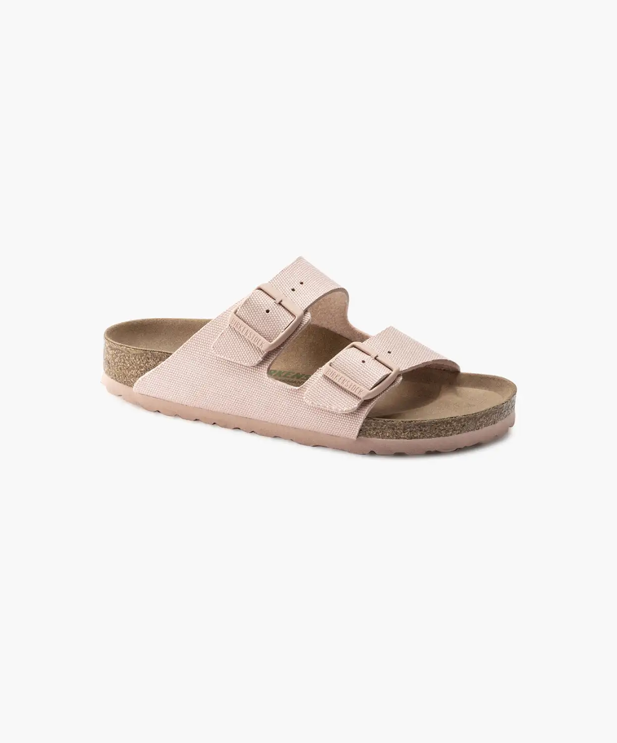 Birkenstock Arizona Rivet Logo Textile Canvas Soft Pink Vegan Sandals