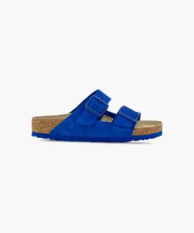 Birkenstock Arizona Suede Leather Ultra Blue Soft Footbed Sandals