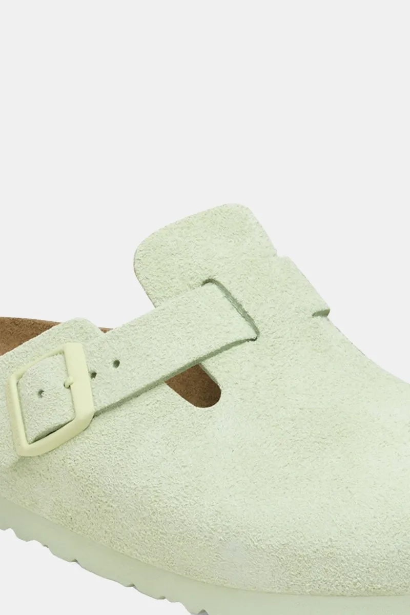 Birkenstock Boston BS Suede Leather (Faded Lime)