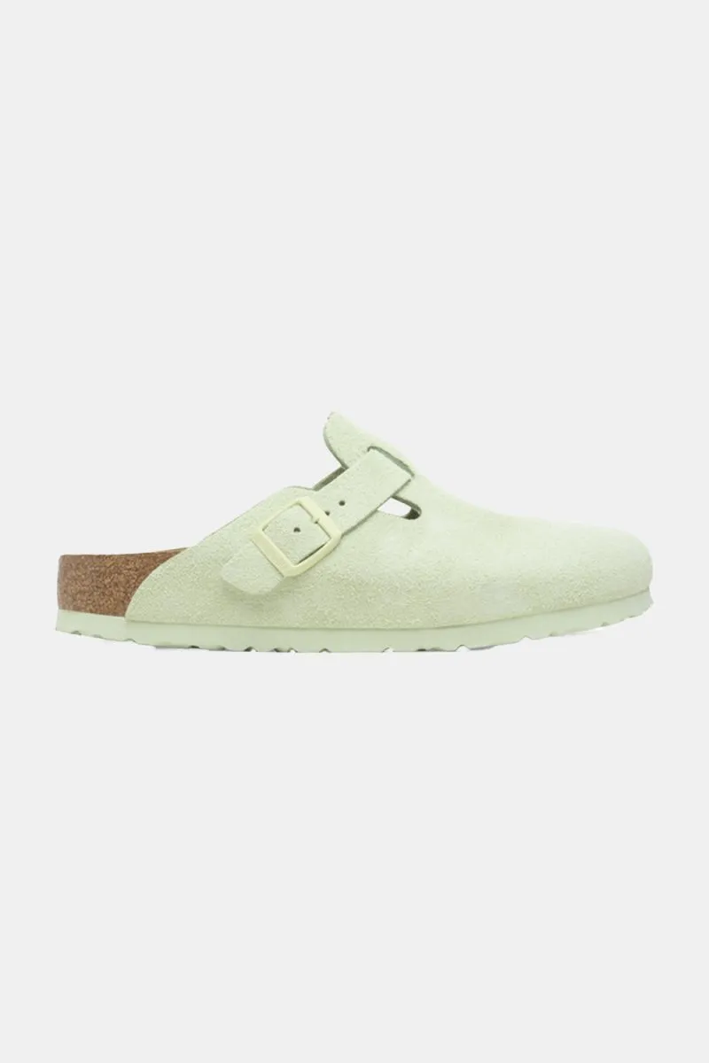 Birkenstock Boston BS Suede Leather (Faded Lime)