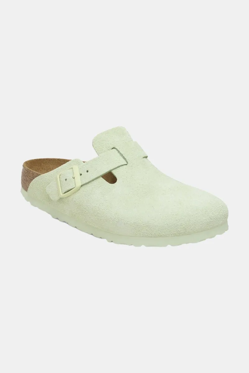 Birkenstock Boston BS Suede Leather (Faded Lime)