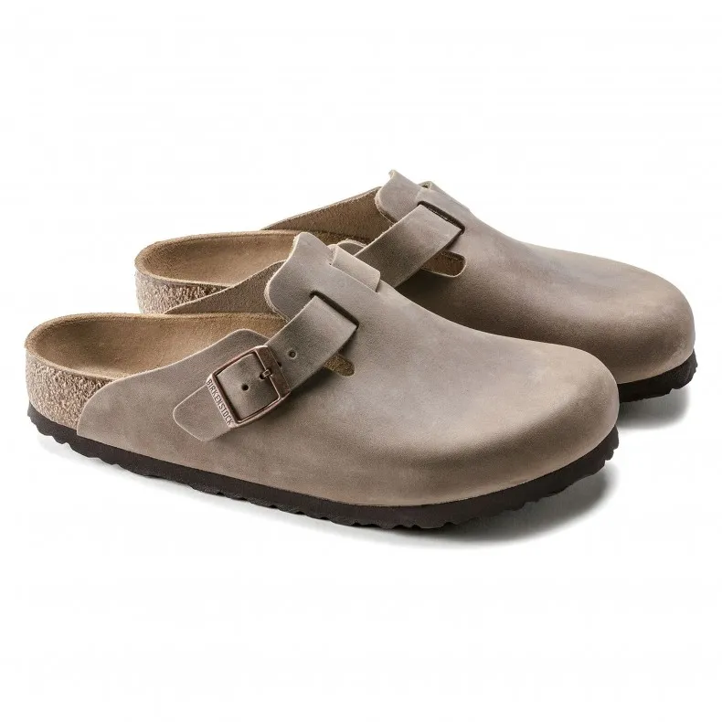 Birkenstock Boston Oiled Leather Regular Fit (Tobacco Brown)