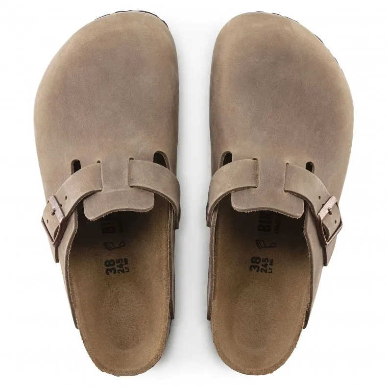 Birkenstock Boston Oiled Leather Regular Fit (Tobacco Brown)