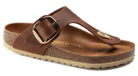 Birkenstock Gizeh Big Buckle Oiled Leather Cognac