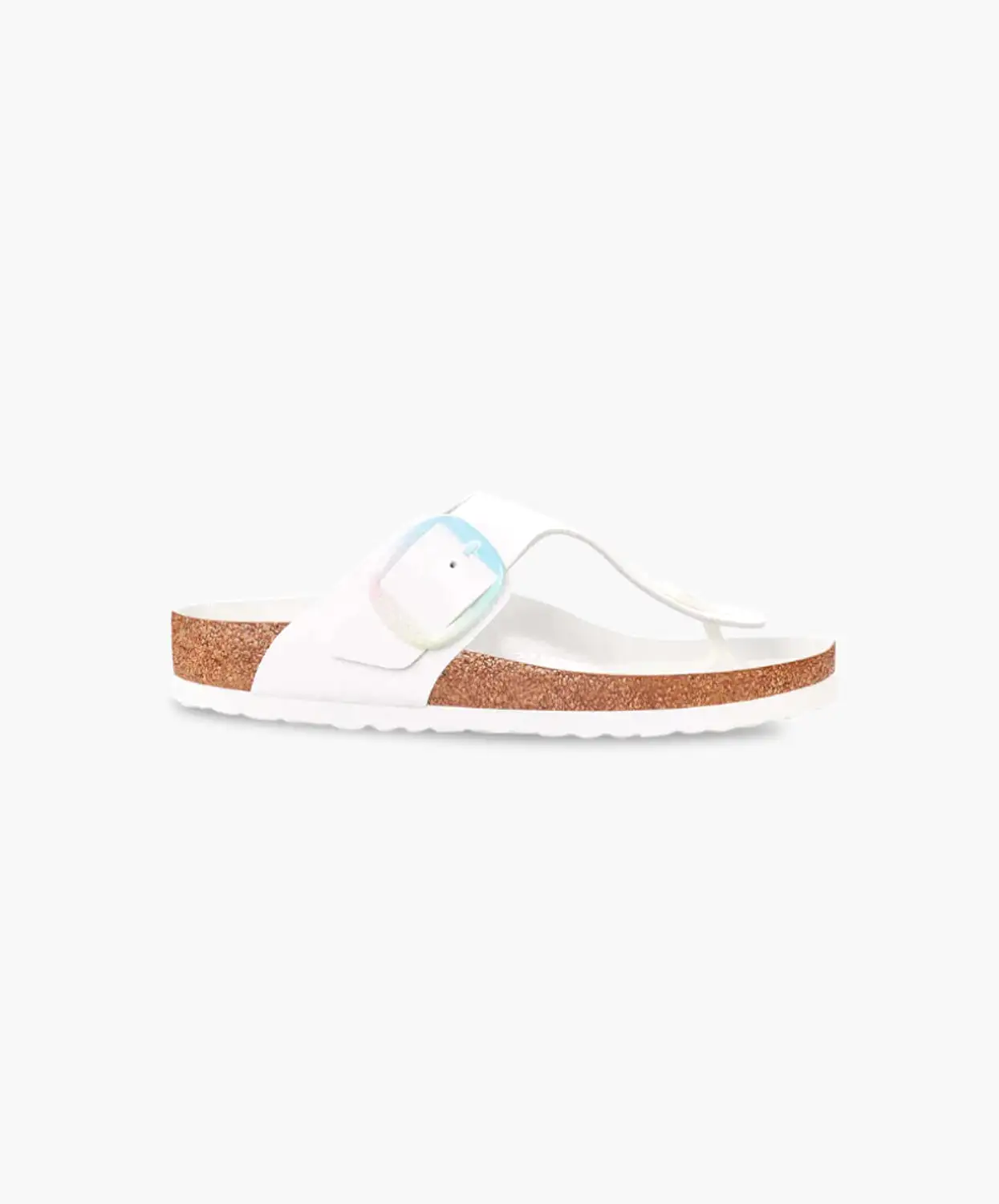 Birkenstock Gizeh Big Buckle Smooth Leather Ombre White Sandals