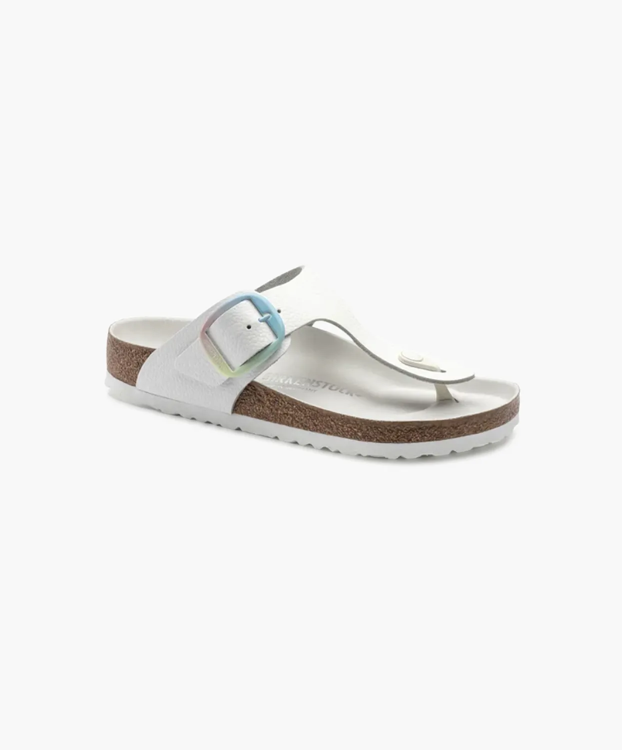 Birkenstock Gizeh Big Buckle Smooth Leather Ombre White Sandals