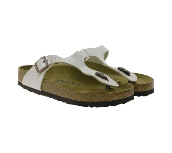 BIRKENSTOCK Gizeh women s toe separator made in Germany normal width 00943871 pearl white