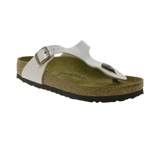 BIRKENSTOCK Gizeh women s toe separator made in Germany normal width 00943871 pearl white