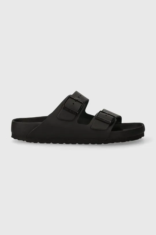 Birkenstock leather sliders Arizona women's black color 1026843