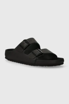 Birkenstock leather sliders Arizona women's black color 1026843