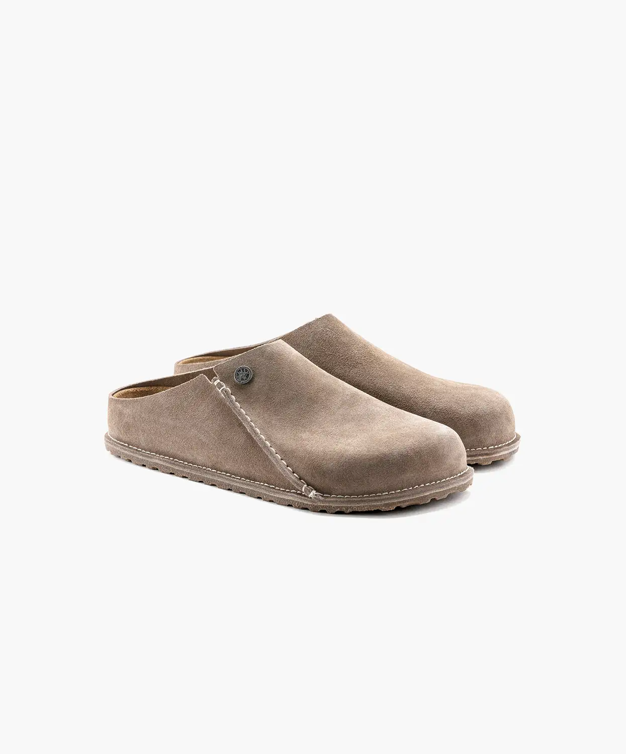 Birkenstock Zermatt Premium Suede Leather Grey Taupe Clogs