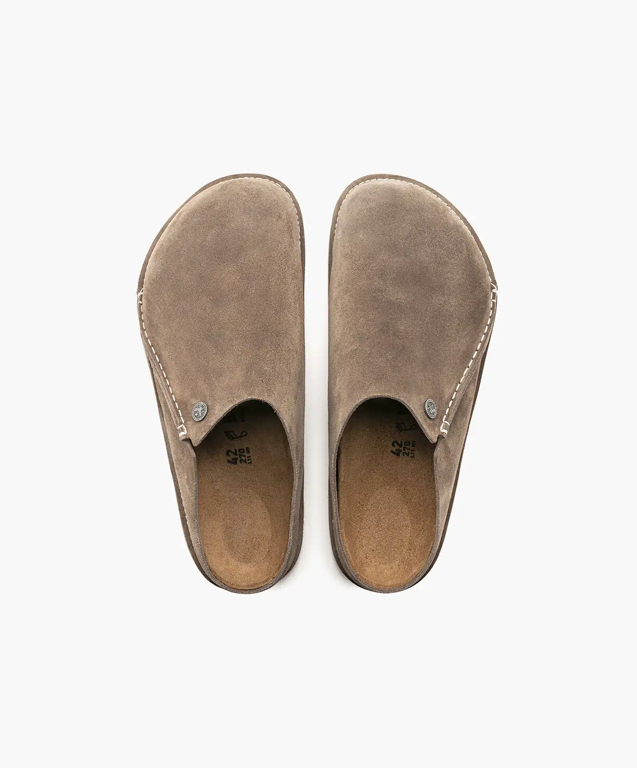 Birkenstock Zermatt Premium Suede Leather Grey Taupe Clogs