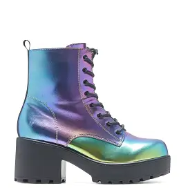 Bismuth Platform Military Boots - Rainbow