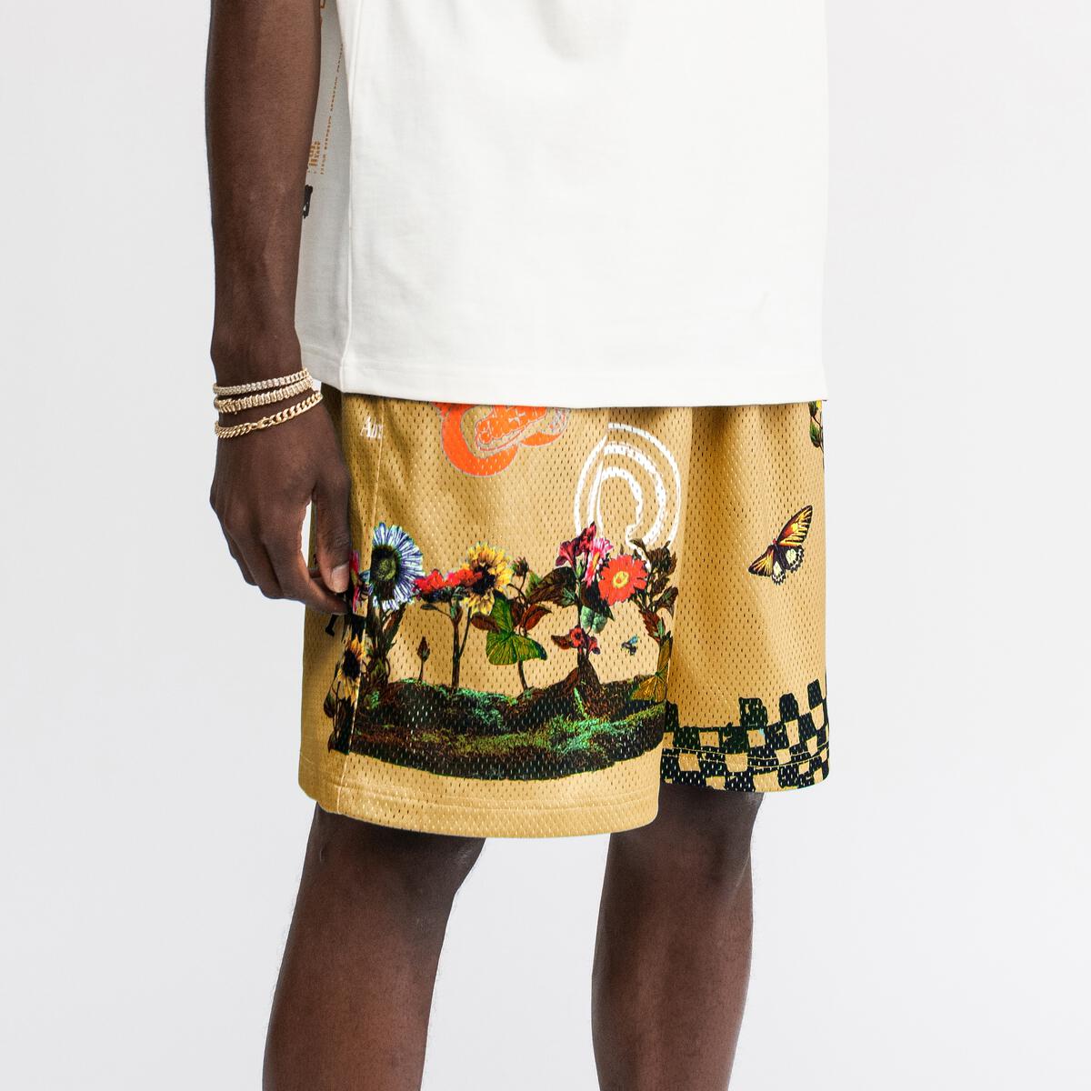 BLOOM MESH SHORTS YELLOW