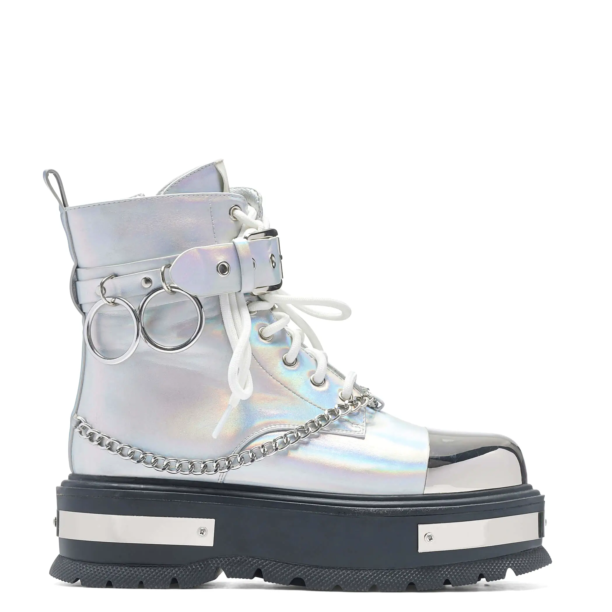 Borin Hardware Platform Boots - Silver Hologram