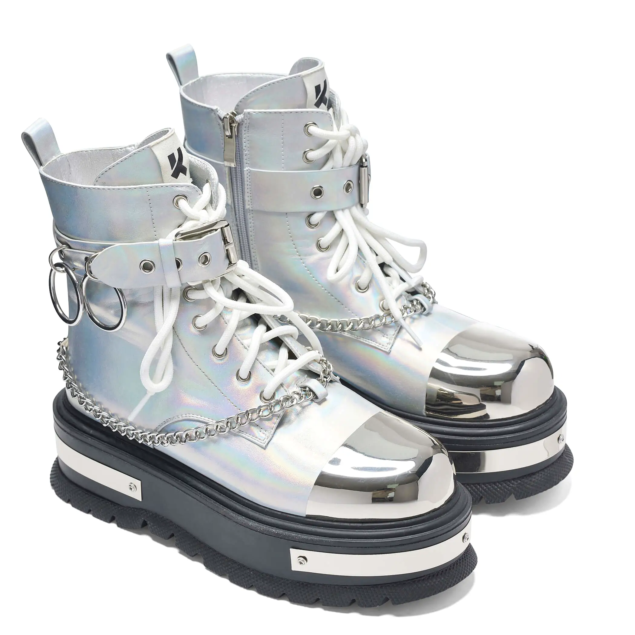 Borin Hardware Platform Boots - Silver Hologram