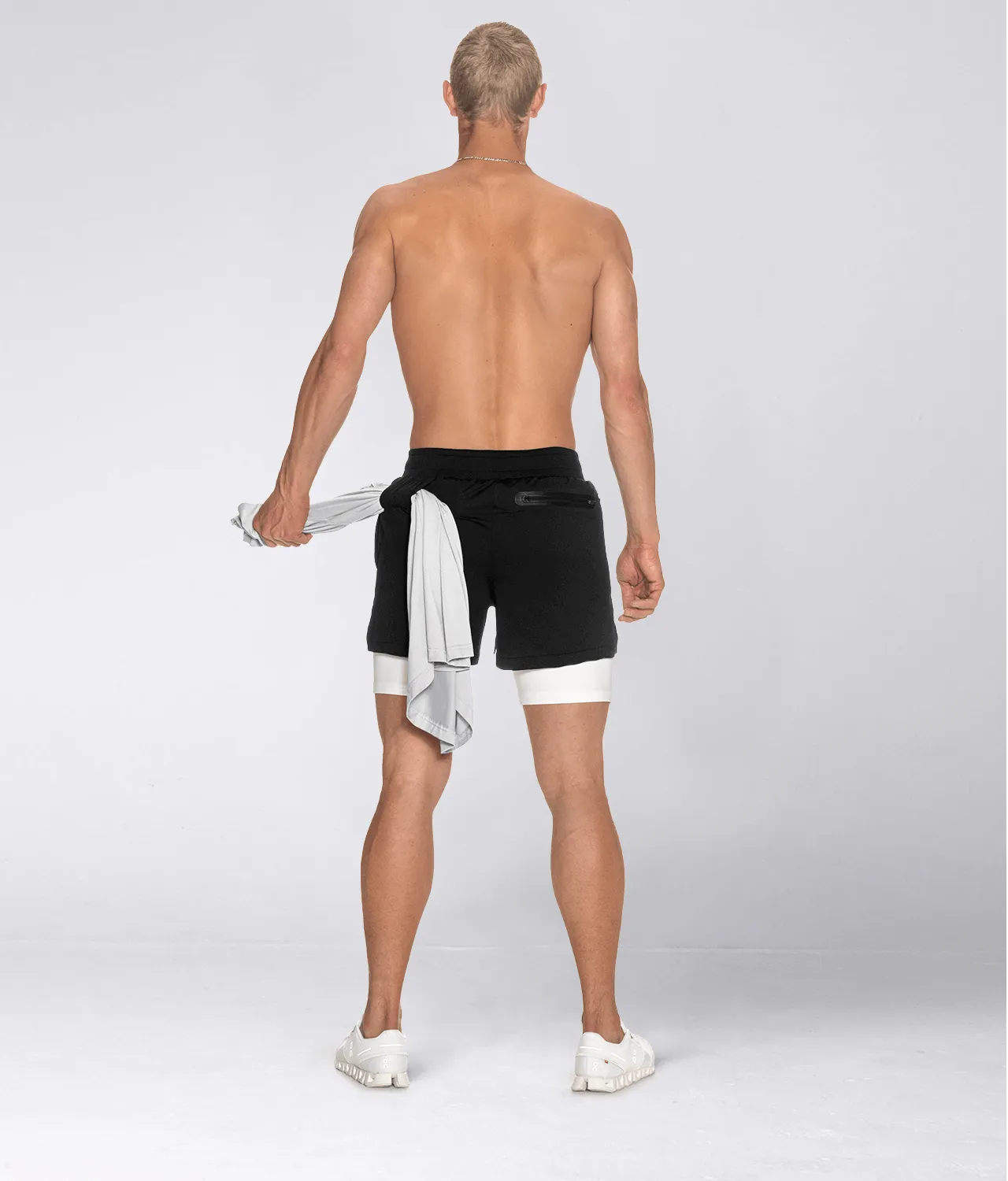 Born Tough Air Pro 2 in 1 Men's 5 Running Shorts with Liner Black