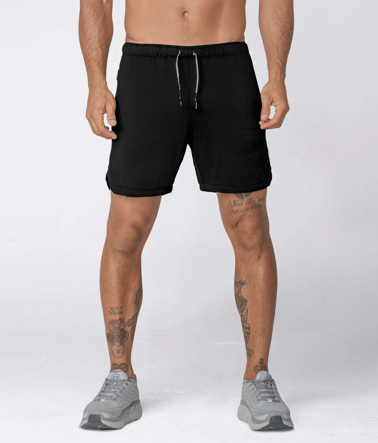 Born Tough Air Pro 7 2 in 1 Ink Black Men's Running Shorts with Liner