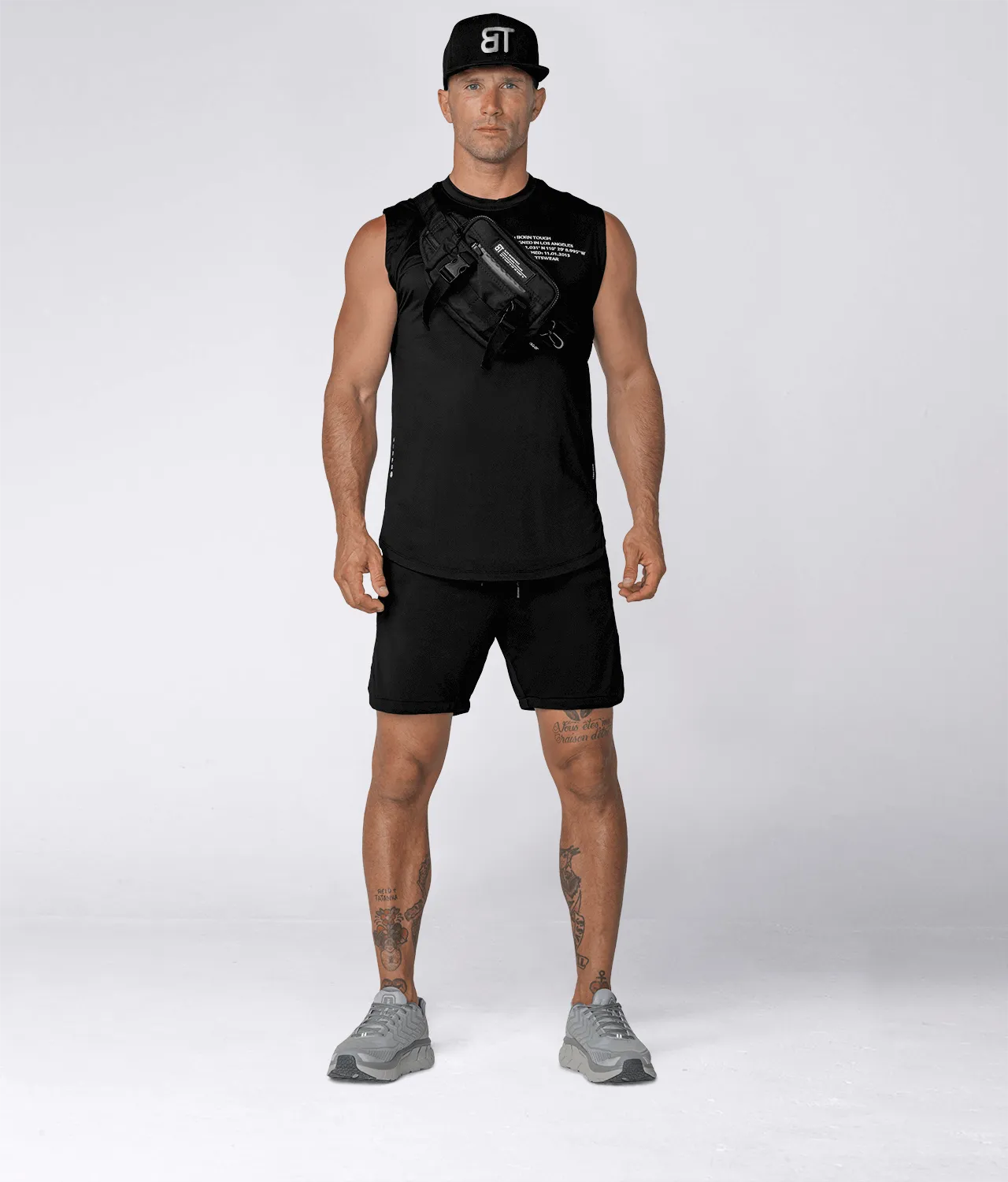 Born Tough Air Pro 7 2 in 1 Ink Black Men's Running Shorts with Liner