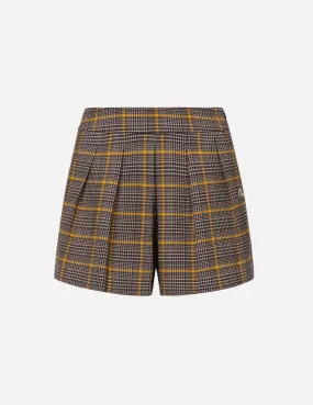 Checked Flare Shorts